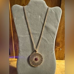 Jules Gold Tone Rhinestone Necklace